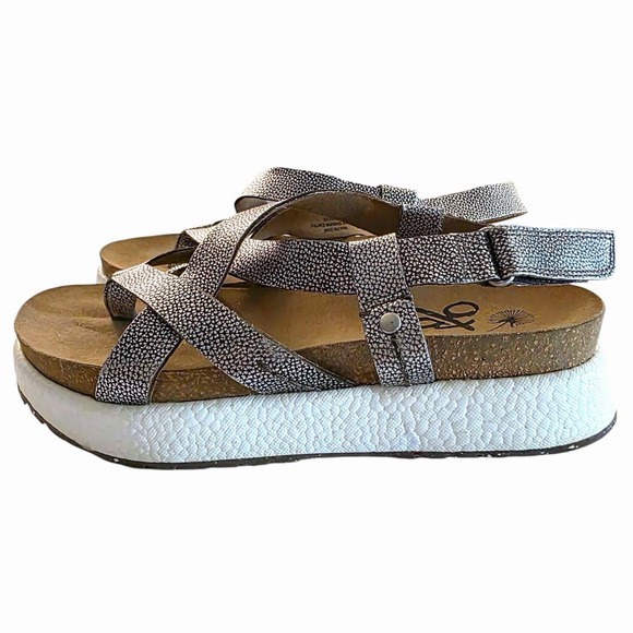 OTBT Springer Womens 8M Pewter Metallic Platform Sandals Boho Comfort Shoes main image 6